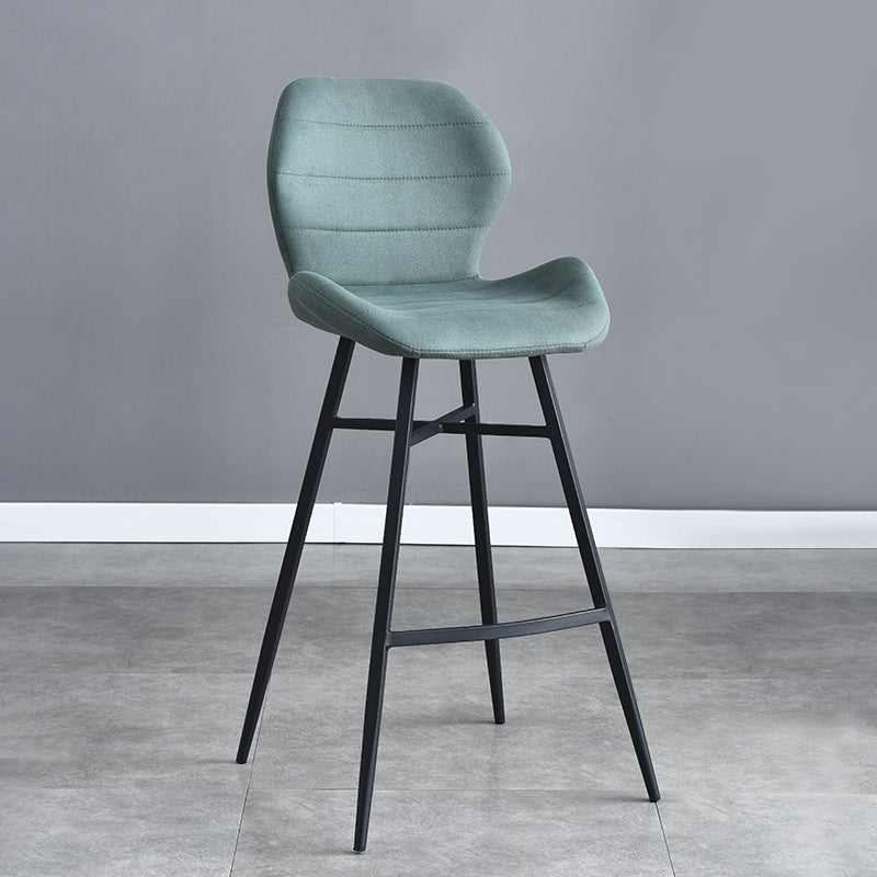 Sgabello da bar in pelle di sgabelli in pelle industriale con gambe in metallo per la casa