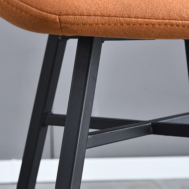 Sgabello da bar in pelle di sgabelli in pelle industriale con gambe in metallo per la casa