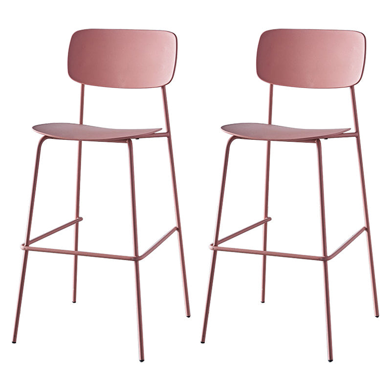 Taburete de la barra de respaldo escandinavo rectángulo de plástico Taburada de contra-altura