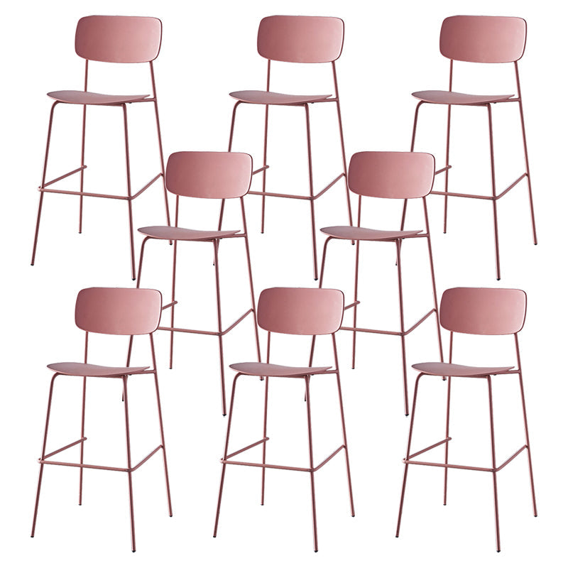 Taburete de la barra de respaldo escandinavo rectángulo de plástico Taburada de contra-altura