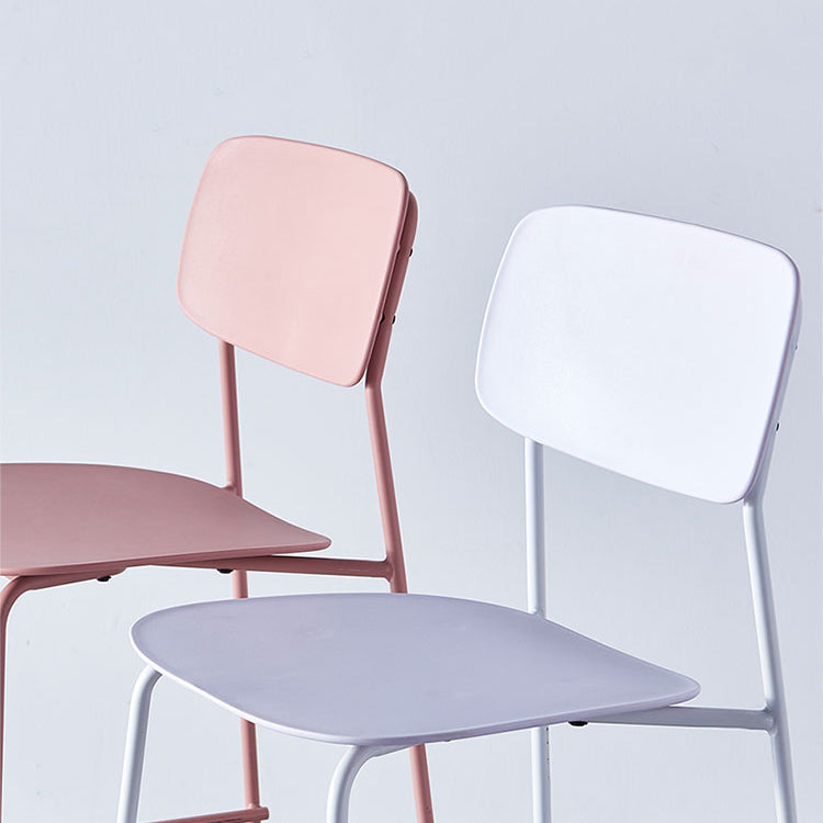 Taburete de la barra de respaldo escandinavo rectángulo de plástico Taburada de contra-altura