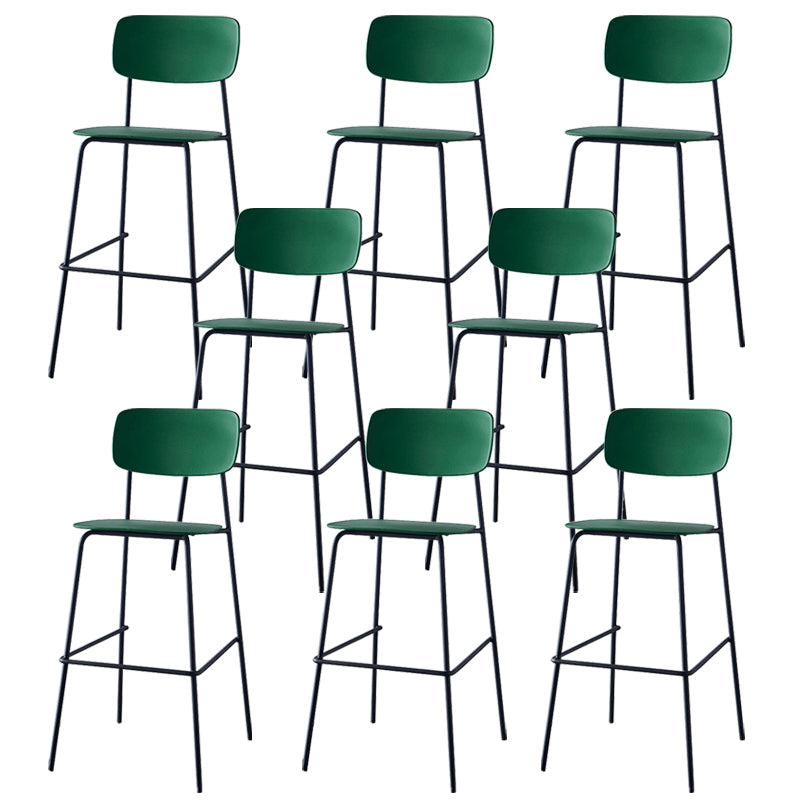 Taburete de la barra de respaldo escandinavo rectángulo de plástico Taburada de contra-altura