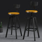 Round Metal Counter & Bar Stool Industrial Footrest Counter-height Stool