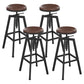 Round Metal Counter & Bar Stool Industrial Footrest Counter-height Stool