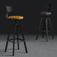 Round Metal Counter & Bar Stool Industrial Footrest Counter-height Stool