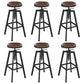 Round Metal Counter & Bar Stool Industrial Footrest Counter-height Stool