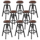 Round Metal Counter & Bar Stool Industrial Footrest Counter-height Stool