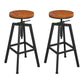 Round Metal Counter & Bar Stool Industrial Footrest Counter-height Stool