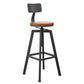 Round Metal Counter & Bar Stool Industrial Footrest Counter-height Stool