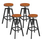 Round Metal Counter & Bar Stool Industrial Footrest Counter-height Stool