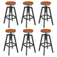 Round Metal Counter & Bar Stool Industrial Footrest Counter-height Stool