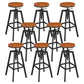 Round Metal Counter & Bar Stool Industrial Footrest Counter-height Stool