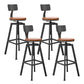 Round Metal Counter & Bar Stool Industrial Footrest Counter-height Stool