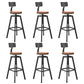 Round Metal Counter & Bar Stool Industrial Footrest Counter-height Stool