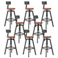 Round Metal Counter & Bar Stool Industrial Footrest Counter-height Stool