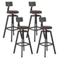 Round Metal Counter & Bar Stool Industrial Footrest Counter-height Stool