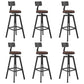 Round Metal Counter & Bar Stool Industrial Footrest Counter-height Stool