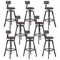 Round Metal Counter & Bar Stool Industrial Footrest Counter-height Stool