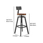 Round Metal Counter & Bar Stool Industrial Footrest Counter-height Stool