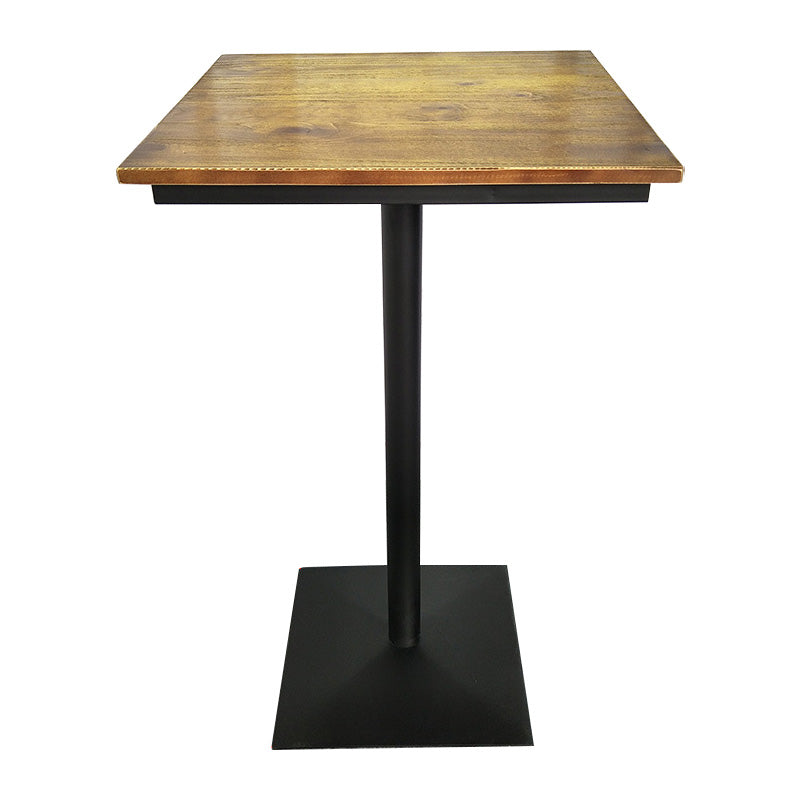 Industrial Style Solid Wood Bar Table Set 1/2/3/4 Pieces Counter Table with High Stools Brown 24"L x 24"W Clearhalo 'Bar Furniture' 'furn' 'furn_home_bar_bar_sets' 'Furniture' 'Home Bars & Bar Sets' 'home_bar_bar_sets' 'Kitchen & Dining Furniture' 5446002