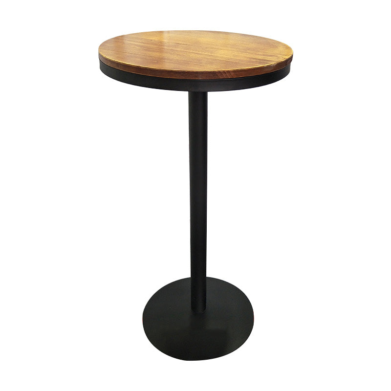 Industrial Style Solid Wood Bar Table Set 1/2/3/4 Pieces Counter Table with High Stools Brown 22"L x 22"W Clearhalo 'Bar Furniture' 'furn' 'furn_home_bar_bar_sets' 'Furniture' 'Home Bars & Bar Sets' 'home_bar_bar_sets' 'Kitchen & Dining Furniture' 5446003