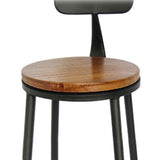 Ensemble de table de barres en bois massif de style industriel 1/2/3/4 Pièces Table de comptoir avec tabourets hauts