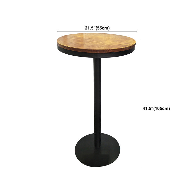 Industrial Style Solid Wood Bar Table Set 1/2/3/4 Pieces Counter Table with High Stools Clearhalo 'Bar Furniture' 'furn' 'furn_home_bar_bar_sets' 'Furniture' 'Home Bars & Bar Sets' 'home_bar_bar_sets' 'Kitchen & Dining Furniture' 5446014