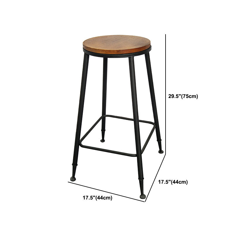 Industrial Style Solid Wood Bar Table Set 1/2/3/4 Pieces Counter Table with High Stools Clearhalo 'Bar Furniture' 'furn' 'furn_home_bar_bar_sets' 'Furniture' 'Home Bars & Bar Sets' 'home_bar_bar_sets' 'Kitchen & Dining Furniture' 5446018
