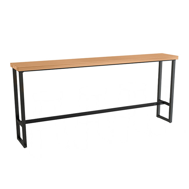 1/5 pièces Industrial Iron Bar Table Set Rectangle Pine Wood Top Bistro Set avec reproche