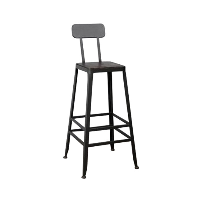 1/5 pièces Industrial Iron Bar Table Set Rectangle Pine Wood Top Bistro Set avec reproche