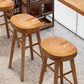 Ensemble de Table de Bar moderne 1/4 pièces, Table de comptoir rectangulaire en bois de pin avec tabourets sans dossier