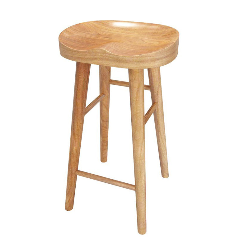 Ensemble de Table de Bar moderne 1/4 pièces, Table de comptoir rectangulaire en bois de pin avec tabourets sans dossier