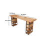 Ensemble de Table de Bar moderne 1/4 pièces, Table de comptoir rectangulaire en bois de pin avec tabourets sans dossier