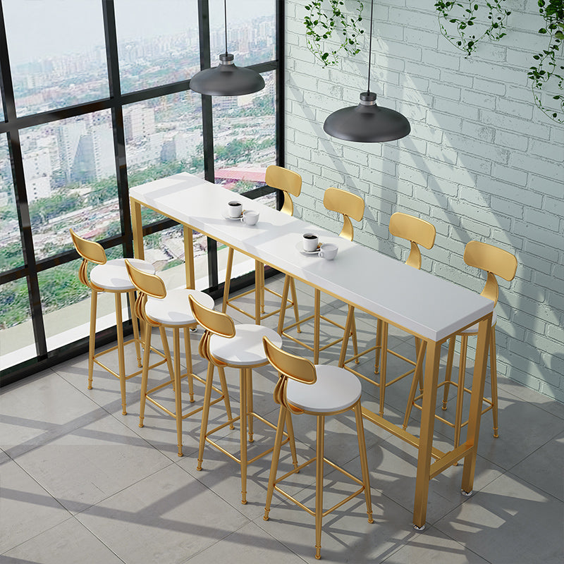 Set da tavolo da pub barregle glam 1/2/5/9 pezzi di banco bianco e oro