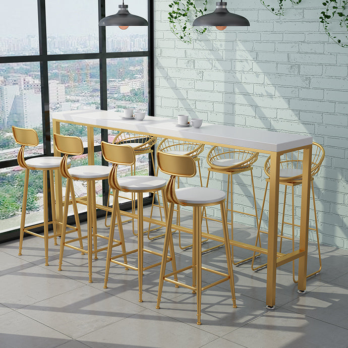 Set da tavolo da pub barregle glam 1/2/5/9 pezzi di banco bianco e oro