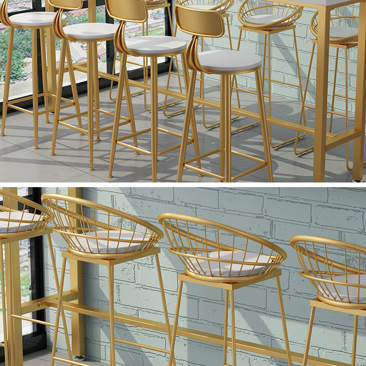 Set da tavolo da pub barregle glam 1/2/5/9 pezzi di banco bianco e oro