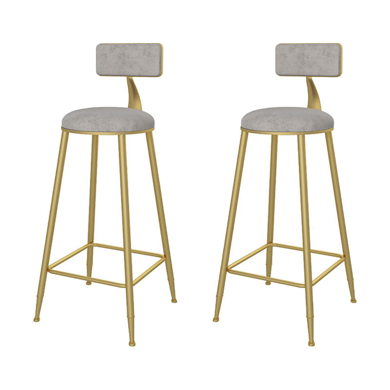 1/2/3 Pieces Glam Iron Bar Table Set Rectangle White Faux Marble Top Bistro Set with Shelf Grey 30"H Stools (Set of 2) Clearhalo 'Bar Furniture' 'furn' 'furn_home_bar_bar_sets' 'Furniture' 'Home Bars & Bar Sets' 'home_bar_bar_sets' 'Kitchen & Dining Furniture' 5446163