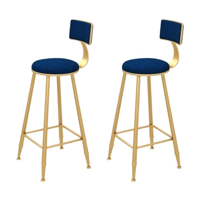 1/2/3 Pieces Glam Iron Bar Table Set Rectangle White Faux Marble Top Bistro Set with Shelf Blue 30"H Stools (Set of 2) Clearhalo 'Bar Furniture' 'furn' 'furn_home_bar_bar_sets' 'Furniture' 'Home Bars & Bar Sets' 'home_bar_bar_sets' 'Kitchen & Dining Furniture' 5446168