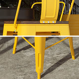 Pièces 1/2/4 Tabouret de bar industriel et table de table Ensemble de table de bar en métal