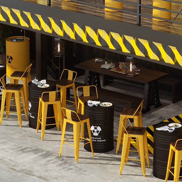 1/2/4 pezzi sgabello da bar industriale e set da tavolo in metallo