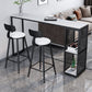 Modern 1/3 Pieces Bar Table Set Rectangle Stone Table with High Stools 3 Pieces: White Table, 2 White Chairs Clearhalo 'Bar Furniture' 'furn' 'furn_home_bar_bar_sets' 'Furniture' 'Home Bars & Bar Sets' 'home_bar_bar_sets' 'Kitchen & Dining Furniture' 5446200
