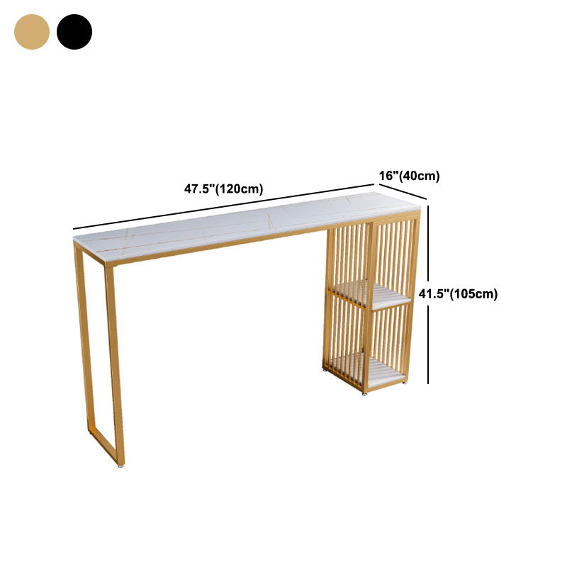 Modern 1/3 Pieces Bar Table Set Rectangle Stone Table with High Stools Clearhalo 'Bar Furniture' 'furn' 'furn_home_bar_bar_sets' 'Furniture' 'Home Bars & Bar Sets' 'home_bar_bar_sets' 'Kitchen & Dining Furniture' 5446215