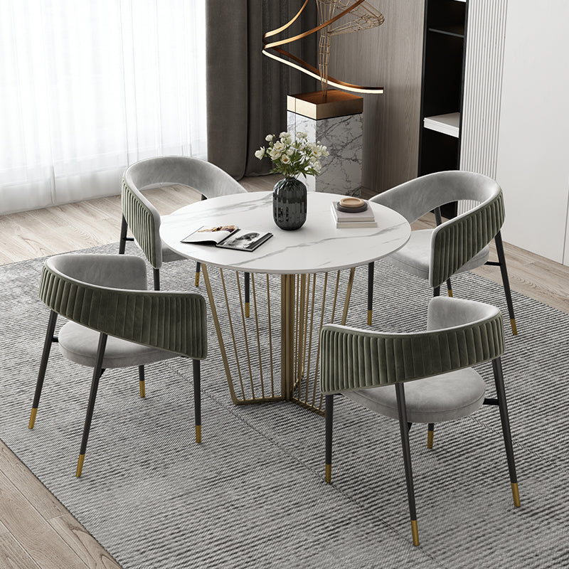 Moderne gesinterde stenen eettafel 1/2/5/7-delige ronde eettafelset