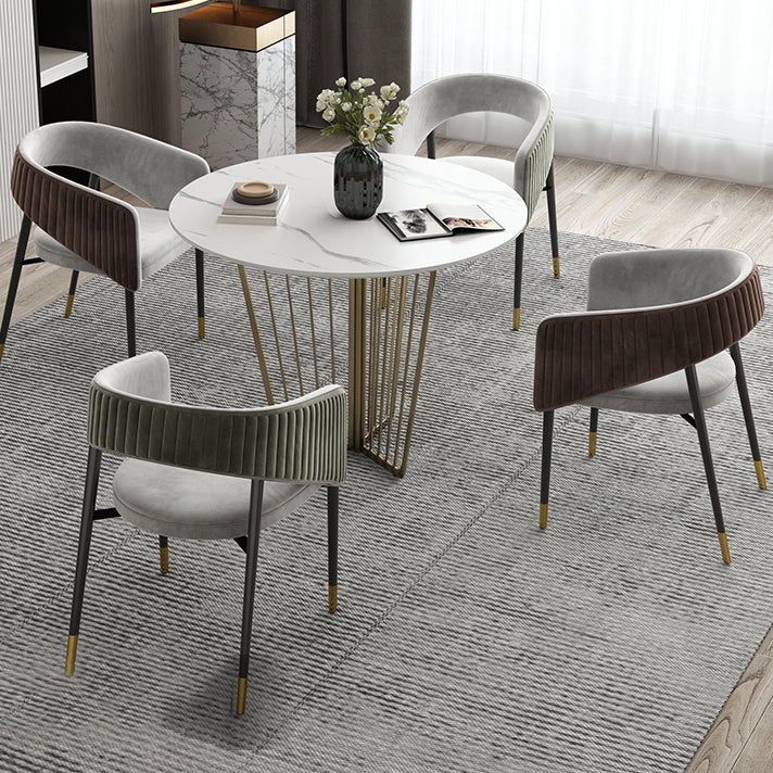Moderne gesinterde stenen eettafel 1/2/5/7-delige ronde eettafelset