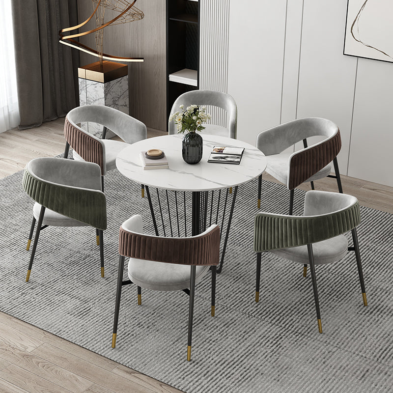 Moderne gesinterde stenen eettafel 1/2/5/7-delige ronde eettafelset