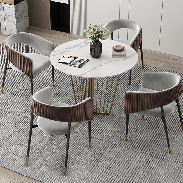 Moderne gesinterde stenen eettafel 1/2/5/7-delige ronde eettafelset