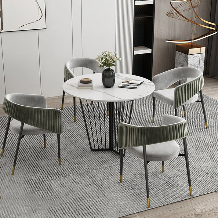 Moderne gesinterde stenen eettafel 1/2/5/7-delige ronde eettafelset