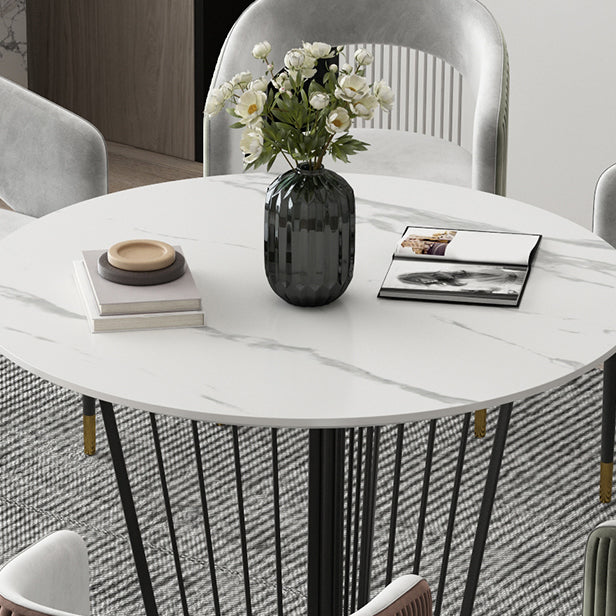 Moderne gesinterde stenen eettafel 1/2/5/7-delige ronde eettafelset