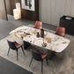 Contemporary Sintered Stone Table Rectangle Table Set 1/3/4/5 Pieces Dining Set Clearhalo 'Dining Room Sets' 'Dining Tables & Seating' 'dining_room_set' 'furn' 'furn_dining_room_set' 'Furniture' 'Kitchen & Dining Furniture' 5446258