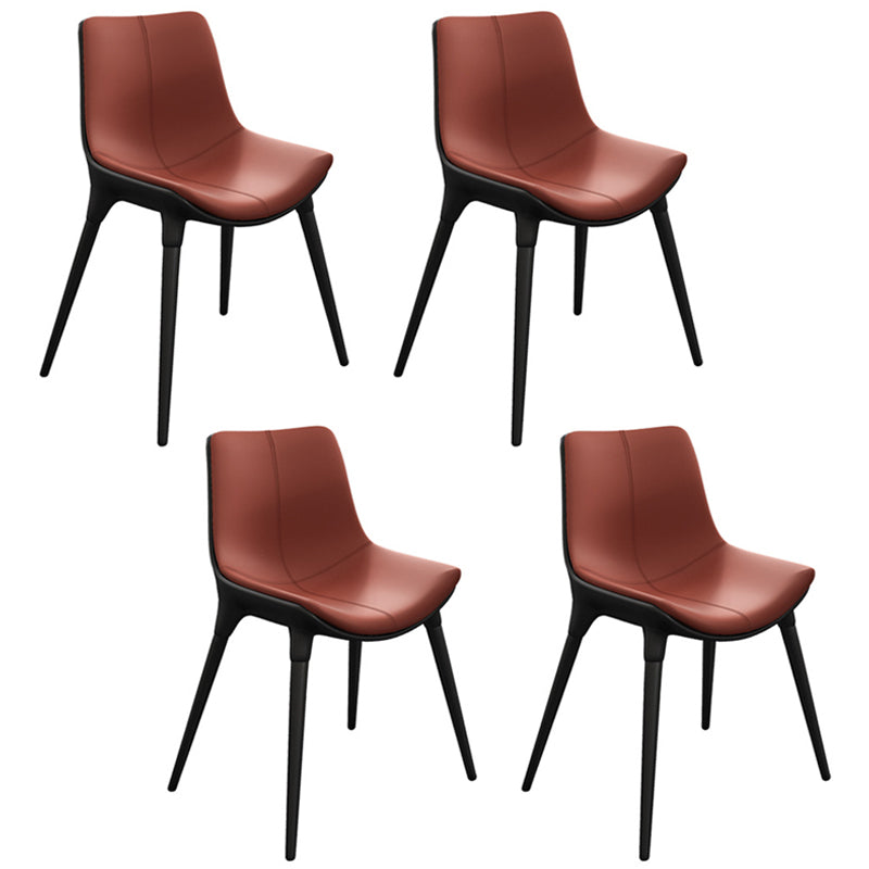 Contemporary Sintered Stone Table Rectangle Table Set 1/3/4/5 Pieces Dining Set 4 Red Chairs Clearhalo 'Dining Room Sets' 'Dining Tables & Seating' 'dining_room_set' 'furn' 'furn_dining_room_set' 'Furniture' 'Kitchen & Dining Furniture' 5446259